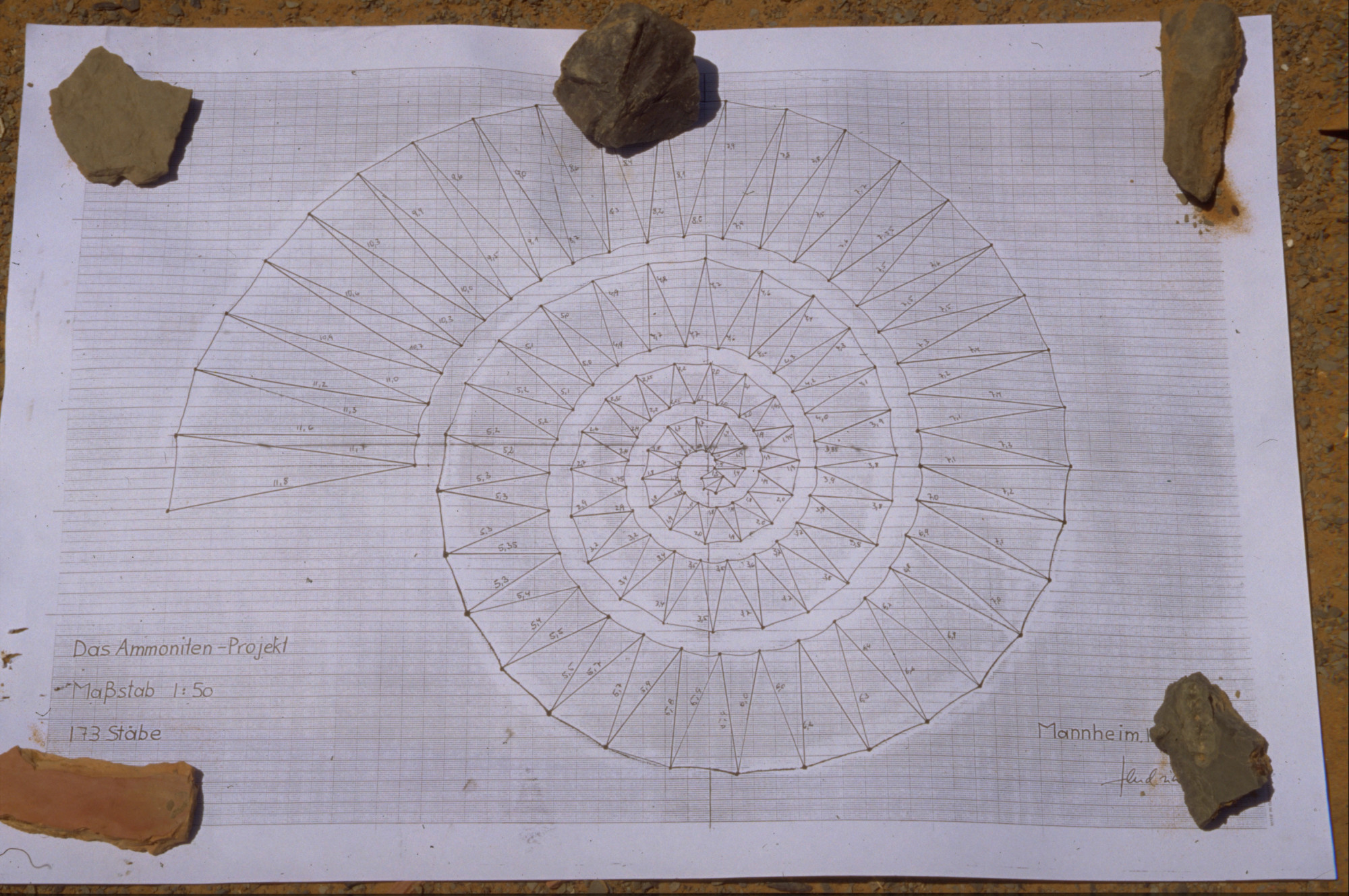 Der Bauplan der Zeltskulptur